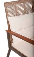 Garden Pleasure Sitzgruppe SINOLA creme, braun Holz, 4-teilig