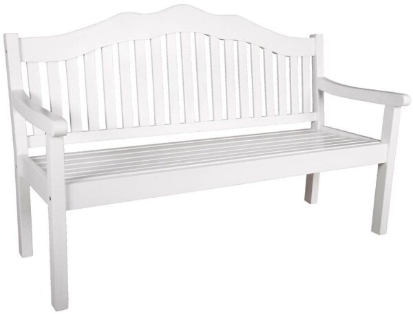 Garden Pleasure Gartenbank AUSTIN 985110 weiß Holz 160,0 cm