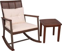 Garden Pleasure Sitzgruppe SINOLA creme, mocca Holz,...