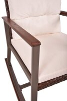 Garden Pleasure Sitzgruppe SINOLA creme, mocca Holz, 4-teilig