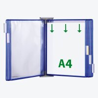 tarifold Wand-Sichttafelsystem 424101 DIN A4 blau mit 10...