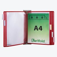 tarifold Wand-Sichttafelsystem 424103 DIN A4 rot mit 10...