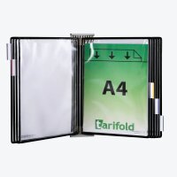 tarifold Wand-Sichttafelsystem 424107 DIN A4 schwarz mit...