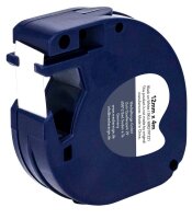MediaRange Schriftband LetraTag MRDY91221 ersetzt DYMO 91221/S0721660 , 12 mm, schwarz auf weiß, 1 St.