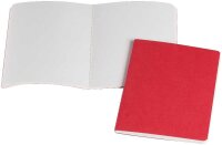 HAHNEMÜHLE Notizbücher DIN A6 blanko, cerise/paprika Softcover 40 (2x 20) Seiten, 2 St.