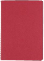 HAHNEMÜHLE Notizbücher DIN A6 blanko, cerise/paprika Softcover 40 (2x 20) Seiten, 2 St.