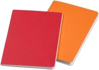HAHNEMÜHLE Notizbücher DIN A6 blanko, cerise/paprika Softcover 40 (2x 20) Seiten, 2 St.