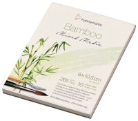 HAHNEMÜHLE Aquarellblock Bamboo 10,5 x 8,0 cm 265 g/qm, 10 Blatt, 1 Block