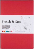 HAHNEMÜHLE Notizbücher DIN A4 blanko, cerise/paprika Softcover 40 Seiten, 1 St.