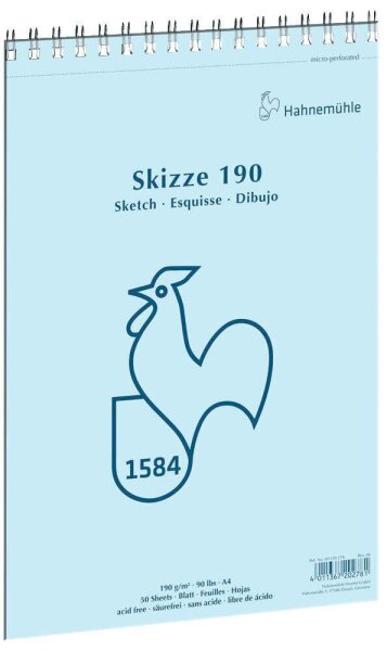HAHNEMÜHLE Skizzenblock DIN A4, 1 Block