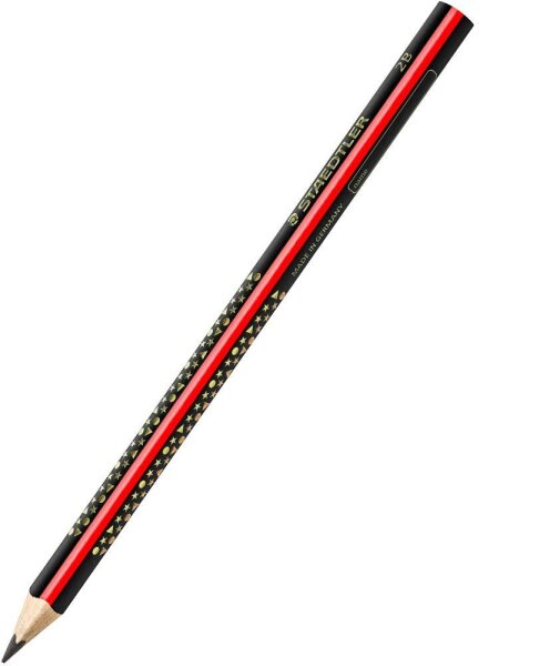 STAEDTLER Noris Jumbo 1285 Schreiblernstift Bleistift 2B schwarz/rot, 1 St.