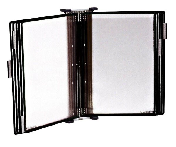 tarifold Wand-Sichttafelsystem 414567 DIN A4 schwarz mit 10 St. Sichttafeln, 1 St.