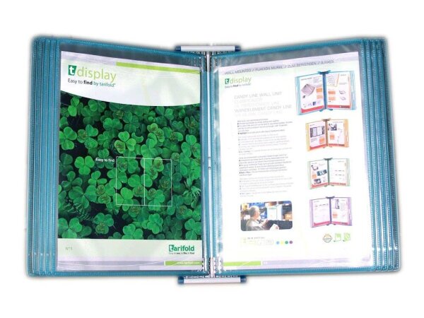 tarifold Wand-Sichttafelsystem Candy Line 414171 DIN A4 blau mit 10 St. Sichttafeln, 1 St.