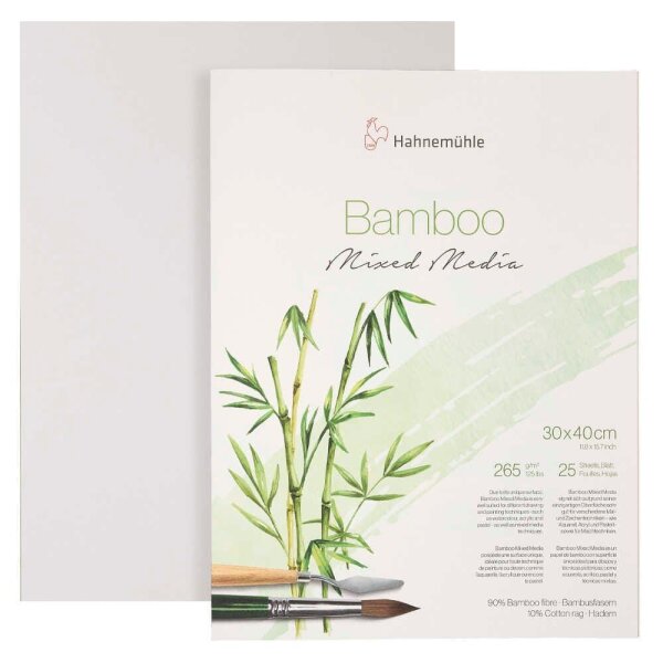 HAHNEMÜHLE Malblock Bamboo 30,0 x 40,0 cm 265 g/qm, 25 Blatt, 1 Block
