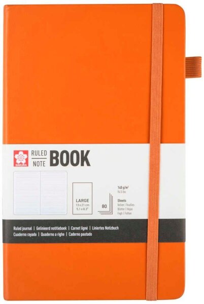 Sakura Notizbuch ca. DIN A5 liniert, bernstein Hardcover 160 Seiten, 1 St.