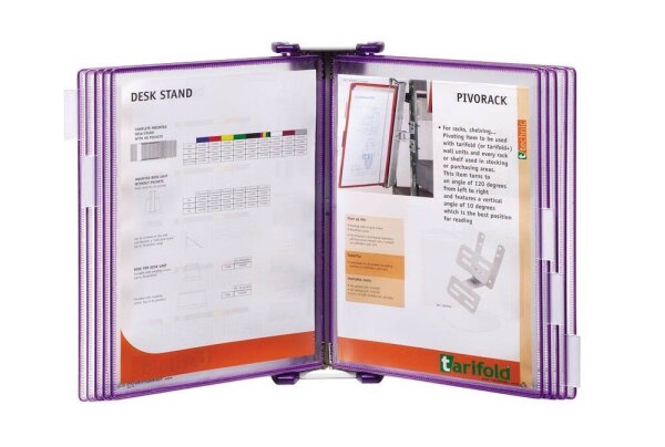 tarifold Wand-Sichttafelsystem Candy Line 414178 DIN A4 violett mit 10 St. Sichttafeln, 1 St.