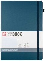 Sakura Notizbuch DIN A4 kariert, dunkelindigo Hardcover...
