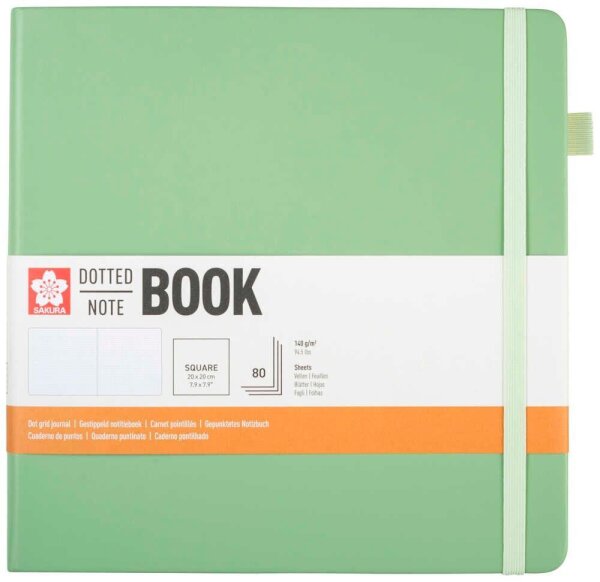 Sakura Notizbuch quadratisch punktkariert, pale patina Hardcover 160 Seiten, 1 St.