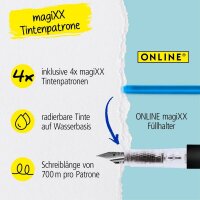 ONLINE® magiXX Dark Shadow Patronenfüller schwarz M (mittel), 1 Set