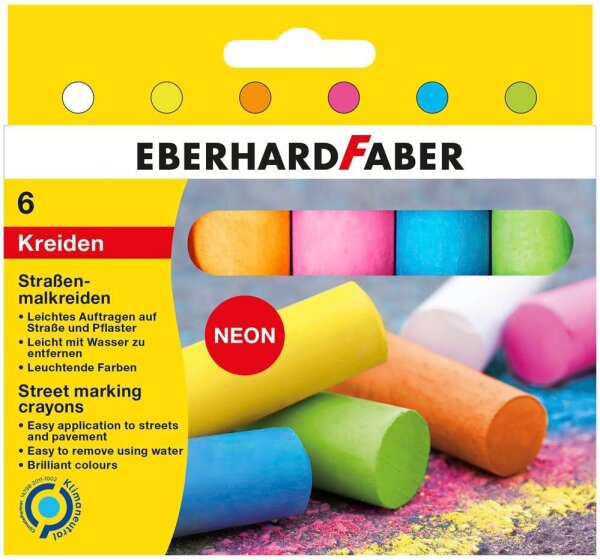 EBERHARD FABER Straßenmalkreide farbsortiert 6 St.