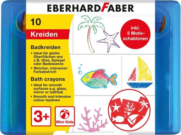 EBERHARD FABER Badkreide Bad-Buntstifte farbsortiert, 10 St.