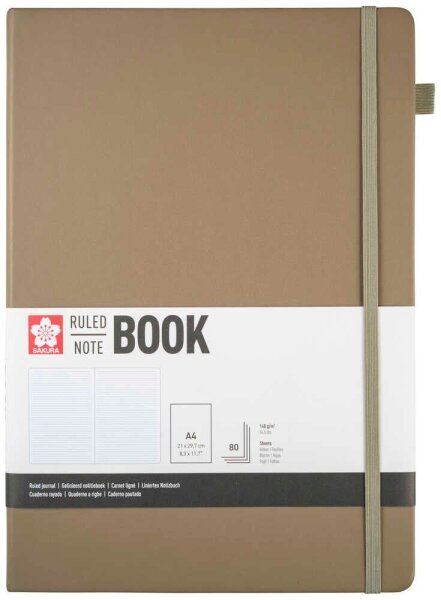 Sakura Notizbuch DIN A4 liniert, schlacke Hardcover 160 Seiten, 1 St.