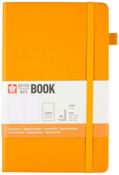 Sakura Notizbuch ca. DIN A5 punktkariert, japanischer kerrie Hardcover 160 Seiten, 1 St.