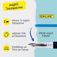 ONLINE® magiXX Deep Ocean Patronenfüller blau M (mittel), 1 Set