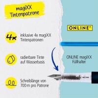 ONLINE® magiXX Deep Ocean Patronenfüller blau M (mittel), 1 Set