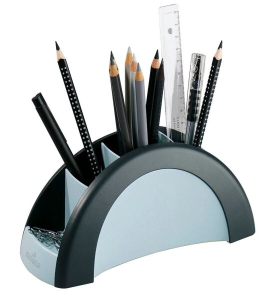 DURABLE Stiftehalter VEGAS schwarz/grau Kunststoff 5 Fächer 20,5 x 9,0 x 8,0 cm