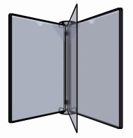 tarifold Wand-Sichttafelsystem PRO 920300 DIN A4 schwarz mit 5 St. Sichttafeln, 1 St.