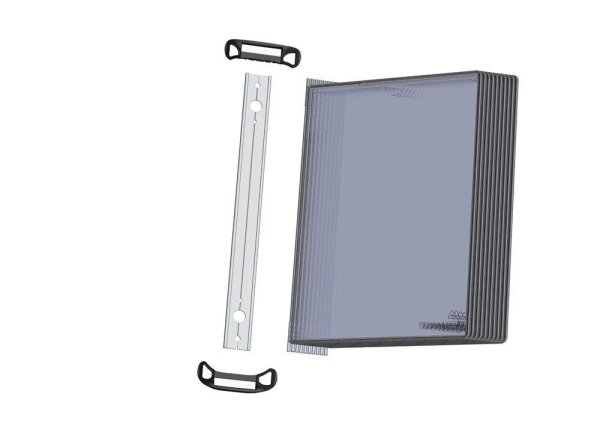 tarifold Wand-Sichttafelsystem PRO 920303 DIN A4 schwarz mit 10 St. Sichttafeln, 1 St.