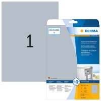 HERMA Typenschild-Etiketten 4593 silber 210,0 x 297,0 mm,...