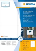 HERMA Folien-Kraftklebe-Etiketten 9539 weiß 99,1 x 139,0 mm, 40 Blatt
