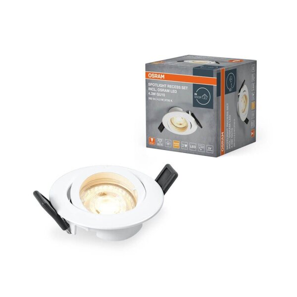 OSRAM Spotlight Recess LED Einbaustrahler weiß 4,3 W