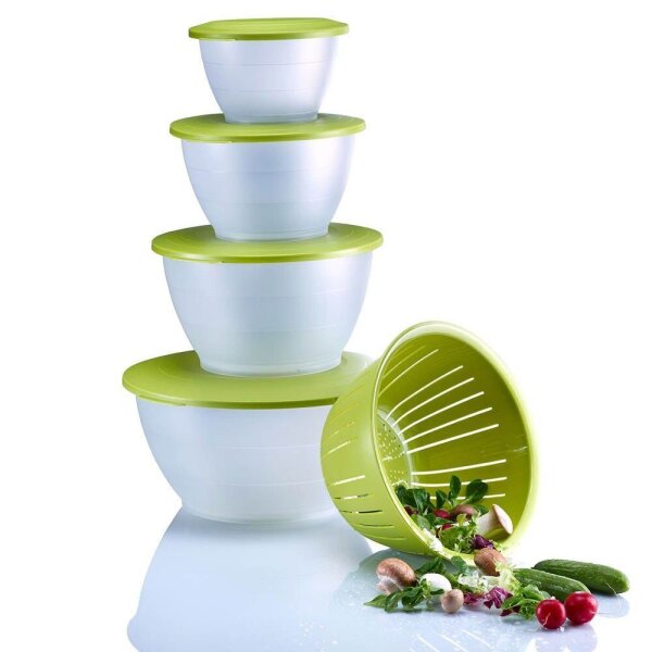 WESTMARK Schüssel-Set Olympia transparent/grün 9-tlg., 1 Set