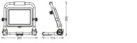 OSRAM WORKLIGHT VALUE R-STAND LED Außenleuchte schwarz, dunkelgrau 50 W