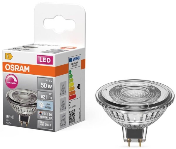 OSRAM LED-Lampe Superstar MR16 GU5.3 6,1 W klar, 1 St.