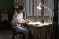OSRAM Office Line Desk Retro Clip LED Tischlampe weiß 9 W mit Tischklemme