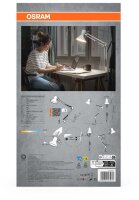 OSRAM Office Line Desk Retro Clip LED Tischlampe weiß 9 W mit Tischklemme