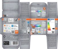 OSRAM LED-Lampe SMART+ MATTER SPOT GU10 4,7 W Drahtlose Steuerung über App oder Sprachsteuerung, 1 St.