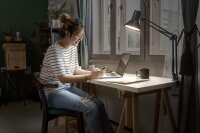 OSRAM Office Line Desk Retro Clip LED Tischlampe schwarz 9 W mit Tischklemme