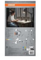 OSRAM Office Line Desk Retro Clip LED Tischlampe schwarz 9 W mit Tischklemme