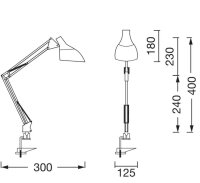 OSRAM Office Line Desk Pear Clip E27 LED Schreibtischlampe schwarz 11 W mit Tischklemme