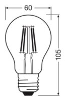 OSRAM LED-Lampe Superstar Classic A40 E27 3,4 W klar, 1 St.