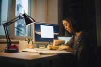 OSRAM Office Line Desk Pear E27 LED Tischlampe schwarz 11 W