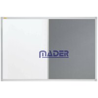 FRANKEN Whiteboard-Pinnwand X-tra!Line 90,0 x 60,0 cm Textil grau