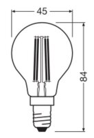 OSRAM LED-Lampe Star Classic P40 E14 3,4 W klar, 1 St.