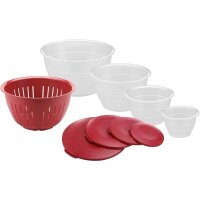 WESTMARK Schüssel-Set Olympia transparent/rot 9-tlg., 1 Set