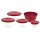 WESTMARK Schüssel-Set Olympia transparent/rot 9-tlg., 1 Set